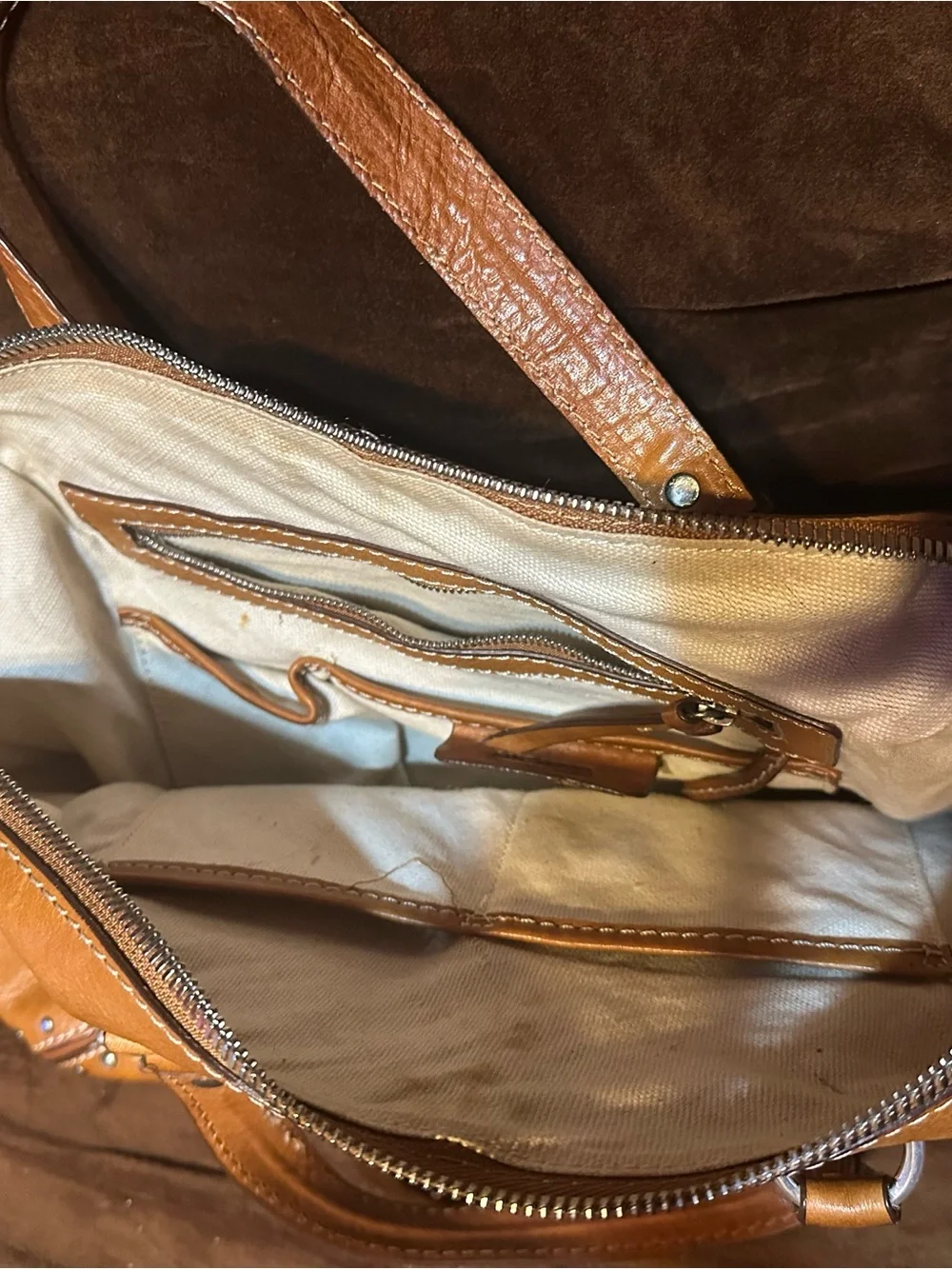 Women's Tan Leather Stud-Accent Satchel by Michael Kors